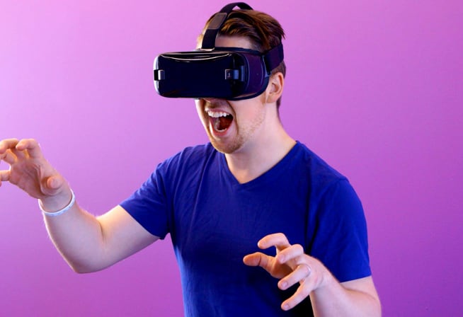 Person using a VR headset